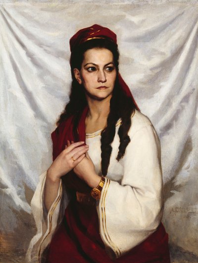 女優Hedvig Charlotta Raa-Winterhjelm 1838-1907、1876の肖像。 作： Albert Gustaf Aristides Edelfelt