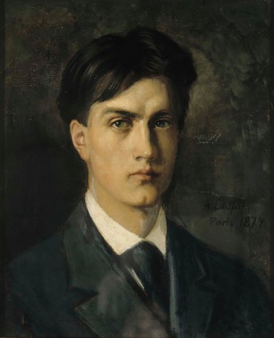 自画像、1874 年。 作： Albert Gustaf Aristides Edelfelt