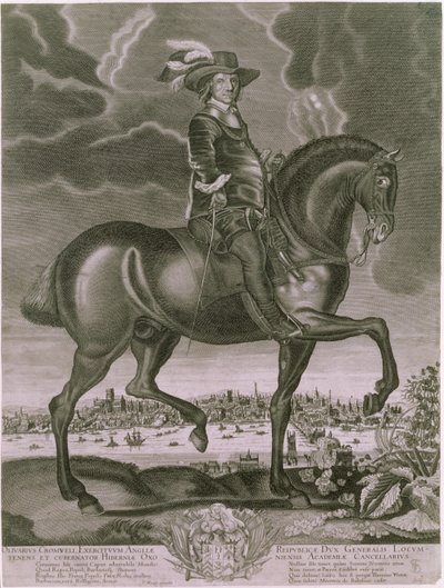オリバー・クロムウェルの乗馬の肖像（1599-1658）c.1655 作： Albert Haelwegh
