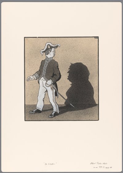 政治漫画のデザイン: 影 作： Albert Hahn (I)