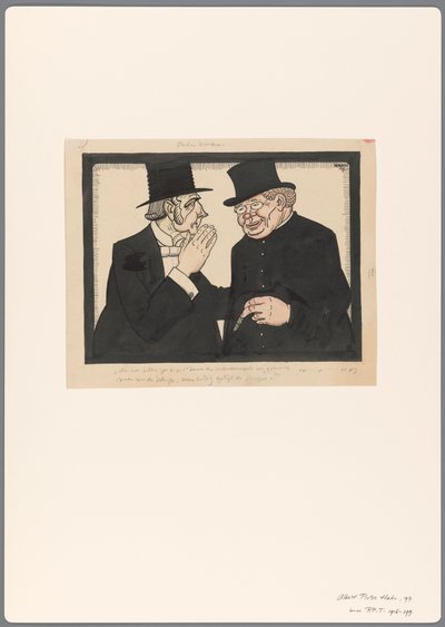 老齢年金法に関する政治漫画のデザイン: Onder Broeders 作： Albert Hahn (I)