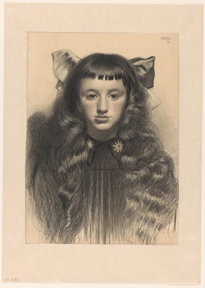 少女の肖像画 作： Albert Hahn (I)