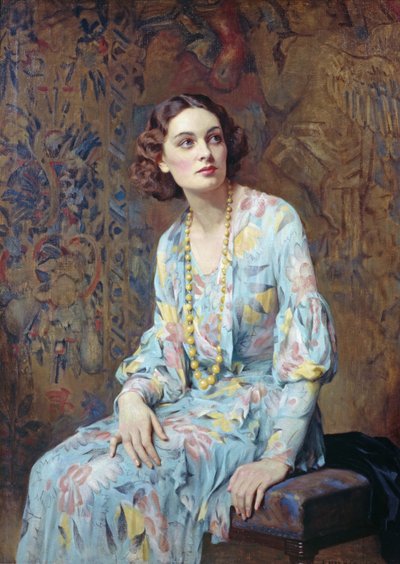 女性の肖像（キャンバスに油彩） 作： Albert Henry Collings