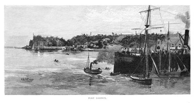 ダーウィン港、1886年。 作： Albert Henry Fullwood
