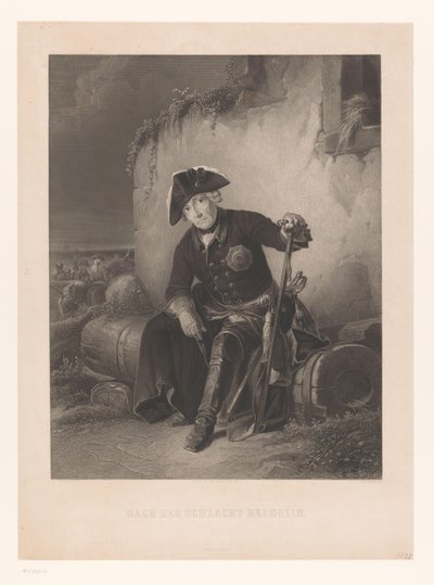 コーリンの戦い後のフリードリヒ大王 Nach der Schlacht bei Colin (オブジェクトのタイトル) 作： Albert Henry Payne