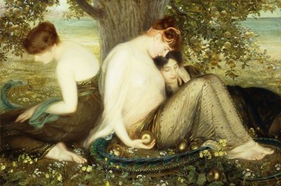 ヘスペリデスの庭園、1900年頃（キャンバスに油彩） 作： Albert Herter
