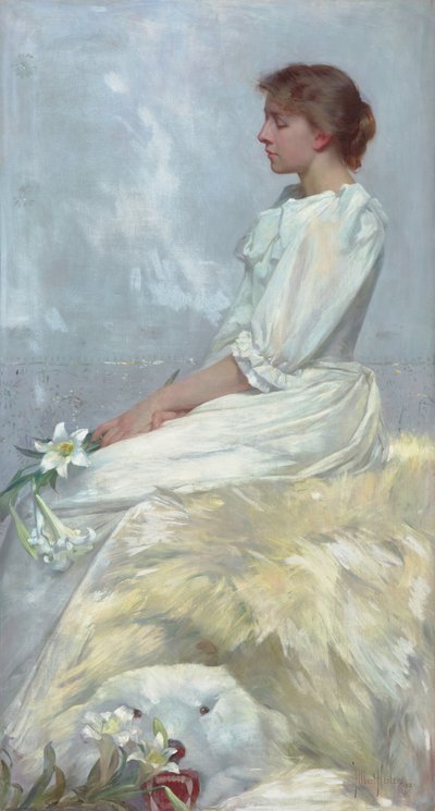 ベッシー（ミス・エリザベス・ニュートン）の肖像 1892年 （油彩・キャンバス） 作： Albert Herter