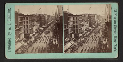 1875年6月24日、グランドフリーメーソンパレードのすばらしい瞬間ビュー 作： Albert J. Fisher