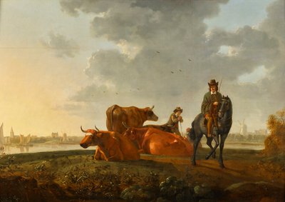 川沿いの牧場 作： Albert Jacobsz Cuyp
