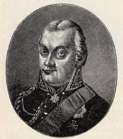 陸軍元帥フリードリヒ・グラフ・フォン・クライスト・フォン・ノレンドルフ1762-1823。 作： Albert Johann Christian Schule
