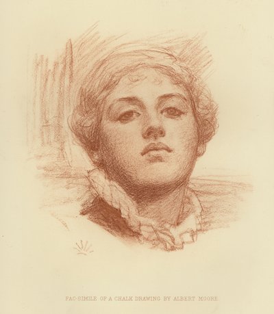 チョーク画の模写（彫刻） 作： Albert Joseph (after) Moore