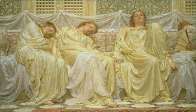 ドリーマーズ、1882年。 作： Albert Joseph Moore