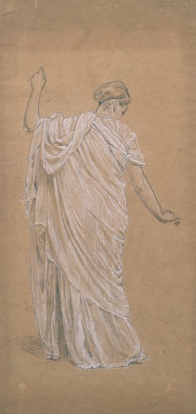庭の研究（淡色紙にチョーク） 作： Albert Joseph Moore