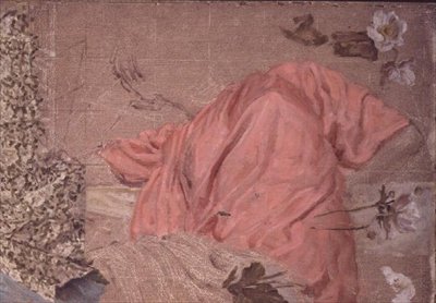 ドレープ姿の人物と花の習作 作： Albert Joseph Moore