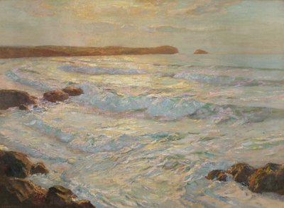 夏の海、ニューキー、コーンウォール、1920年頃 作： Albert Julius Olsson