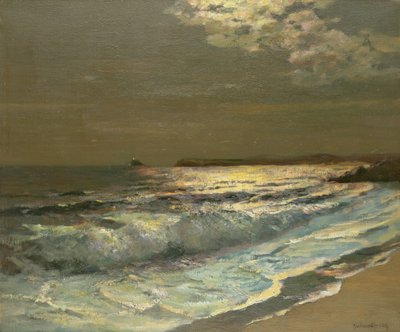 月明かりの砕ける波 作： Albert Julius Olsson
