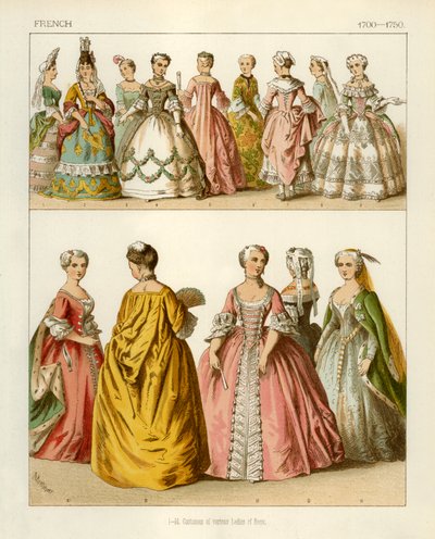 フランスの衣装1700-1750 作： Albert Kretschmer