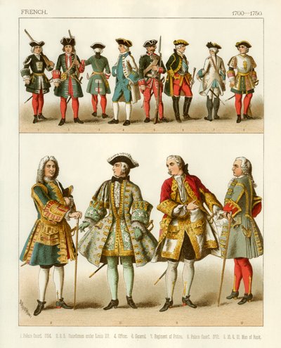フランスの衣装1700-1750 作： Albert Kretschmer