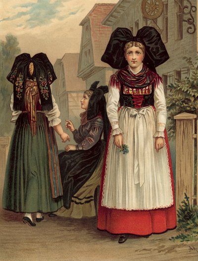 ドイツの衣装、エルサスガイスポルスハイム 作： Albert Kretschmer