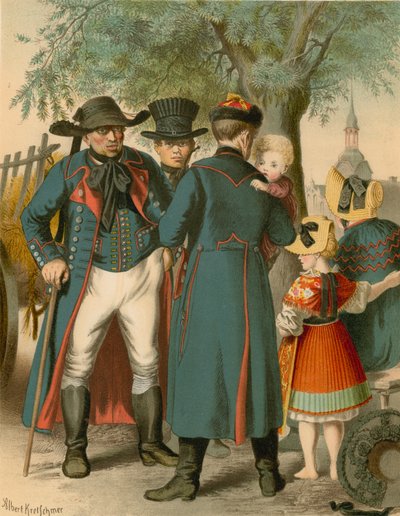 ドイツの衣装、Pommern、Weitzacker 作： Albert Kretschmer