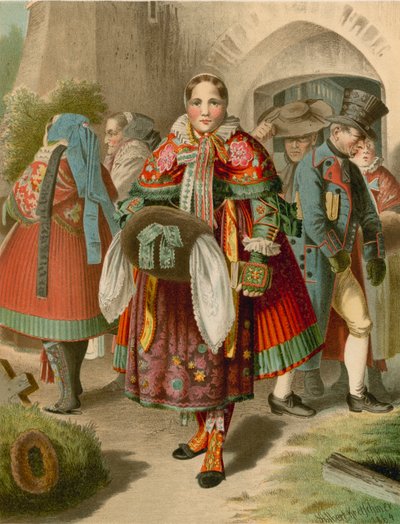 ドイツの衣装、Pommern、Weitzacker 作： Albert Kretschmer