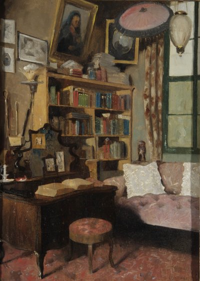リチャードバートンズ研究のコーナー、1889年 作： Albert Letchford