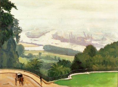 アルバートマーケット-ルーアンハーバー &39;、キャンバスに油彩 作： Albert Marquet