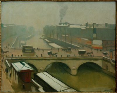 パリの聖ミシェル橋の眺め 作： Albert Marquet