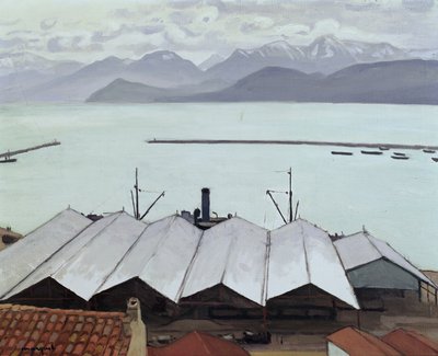 ブジー、アルジェリア港 (キャンバスに油彩) 作： Albert Marquet