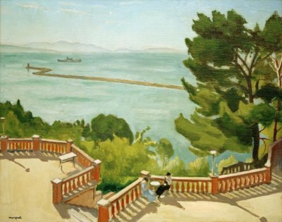 レスタクのテラスの角 作： Albert Marquet