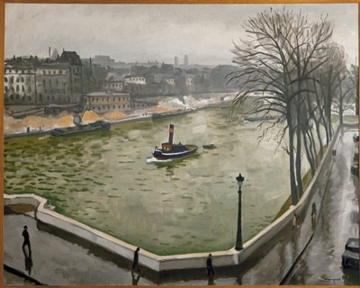 パリのセーヌ川（油彩・キャンバス） 作： Albert Marquet