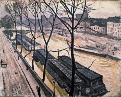 冬のパリ。ケブルボン、1907年。 作： Albert Marquet