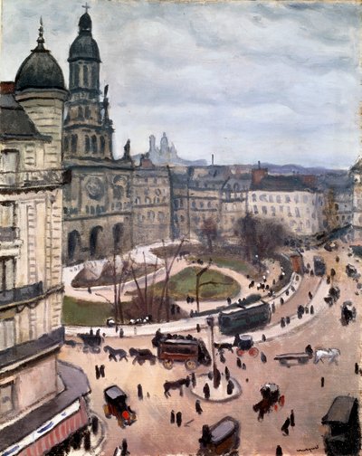 1911年、パリのトリニテ広場。 作： Albert Marquet