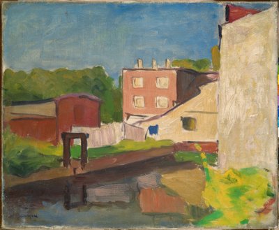 アルクイユのピンクの赤い家 作： Albert Marquet