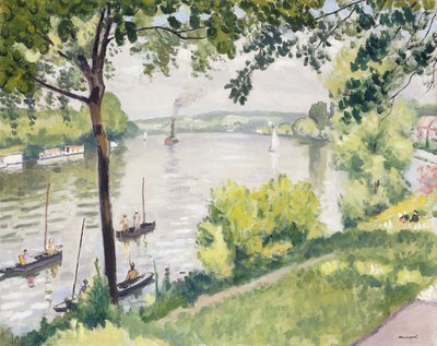 The Banks of Triel (The Tugboat); Berge a Triel (Hinaaja) 作： Albert Marquet