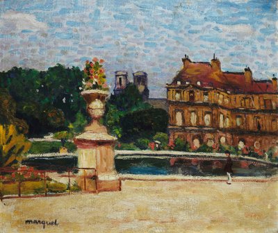 ルクセンブルクの池。 Le Bassin du Luxembourg、1904年頃（船上に置かれたキャンバスに油彩） 作： Albert Marquet
