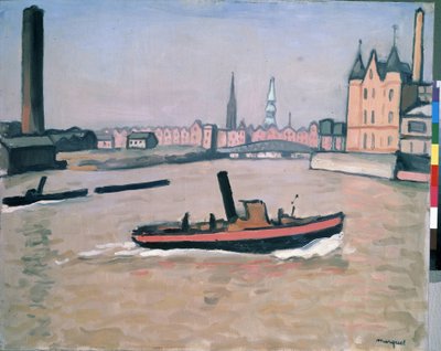ハンブルク港 1909年（キャンバスに油彩） 作： Albert Marquet