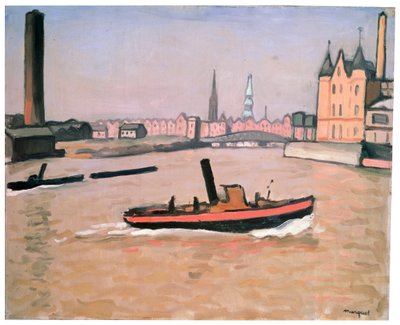 ハンブルク港、1909年。 作： Albert Marquet