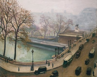 セーヌ川の眺め、1935年頃（キャンバスに油彩） 作： Albert Marquet