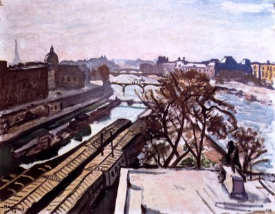 セーヌ川とヘンリー4世の記念碑、c1906の眺め。 作： Albert Marquet