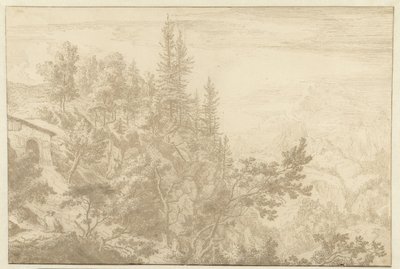 ロイブル峠を望む山岳風景 作： Albert Meyering
