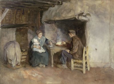 農民の家族での昼食 作： Albert  Neuhuys