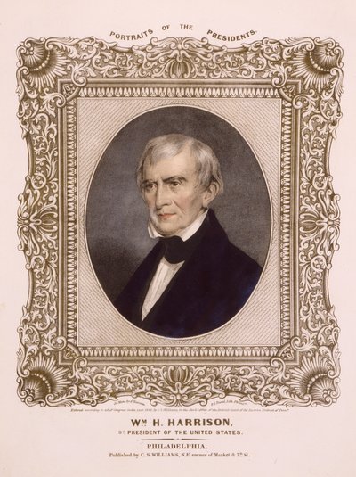ウィリアムヘンリーハリソン米国大統領、1846年（リトグラフ） 作： Albert Newsam
