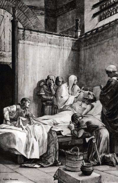 511年11月27日にパリで行われたフランク族のクローヴィス1世の死 - クローヴィスの死 - アルベール・メイニャン（1845-1908）の描いた絵 - 。 作： Albert Pierre Rene Maignan