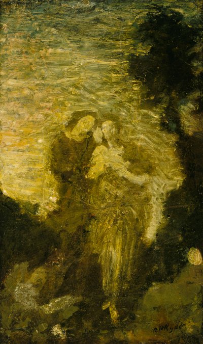 フロリゼルとパーディタ、1887年まで。 作： Albert Pinkham Ryder