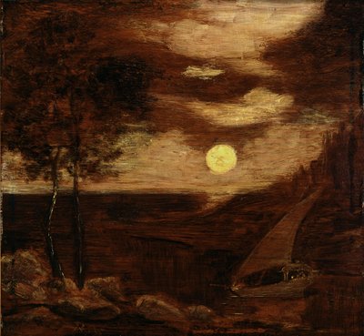 恋人たちのボート 作： Albert Pinkham Ryder