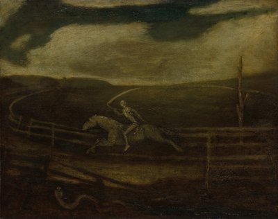 淡い馬のレーストラック死、c。 1896-1908。 作： Albert Pinkham Ryder
