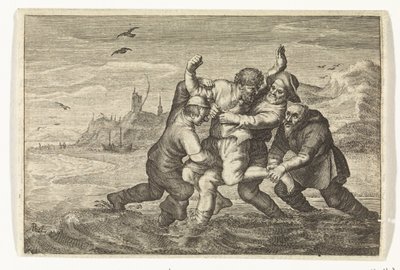海での戦い 愛の火が心をむさぼり食う 作： Albert Poel