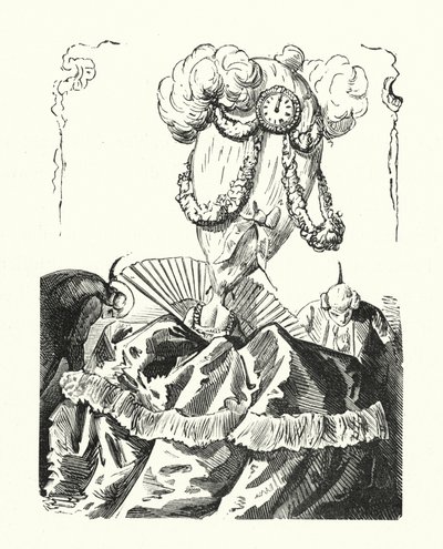 不条理な女性の髪型 作： Albert Robida