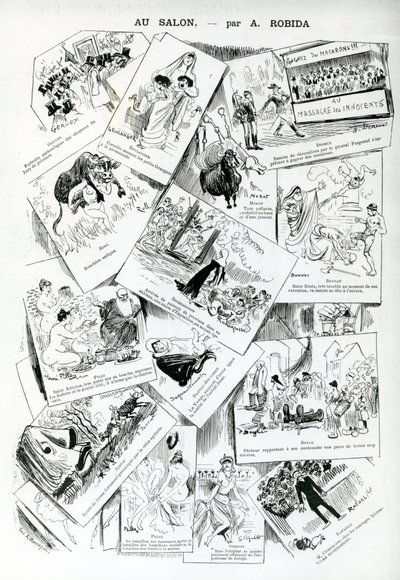 1885年5月30日、「ラカリカチュア」第283号サロンにて 作： Albert Robida
